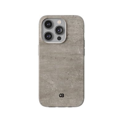 Grey Lite Phone Case for iPhone - Brutalist Stone Grit