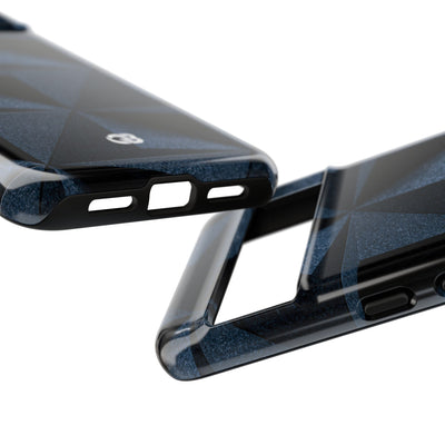 Blue Tough Phone Case for Google Pixel - Indigo Basalt Facets