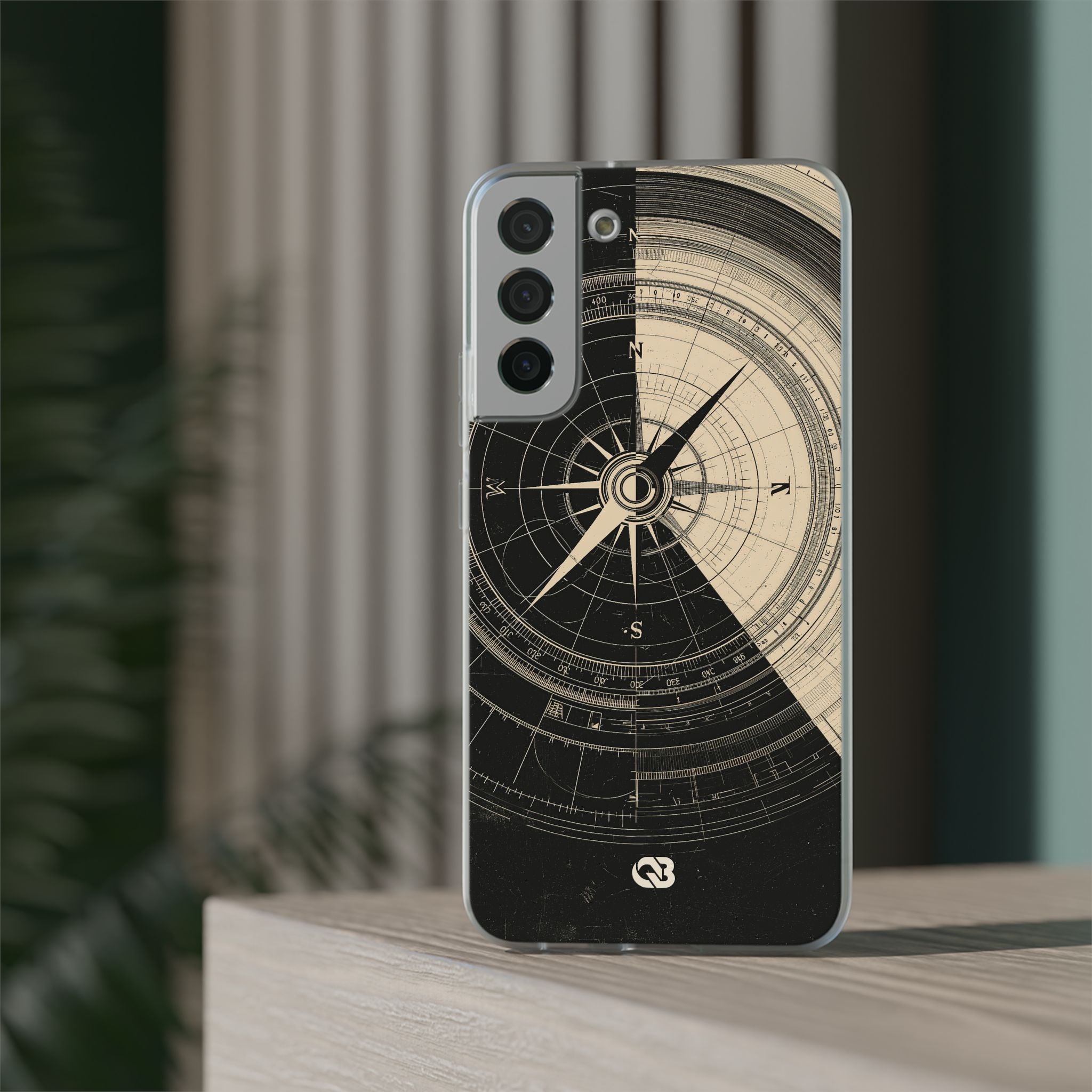 Beige Lite Phone Case for Samsung - Obsidian Nautical Blueprint