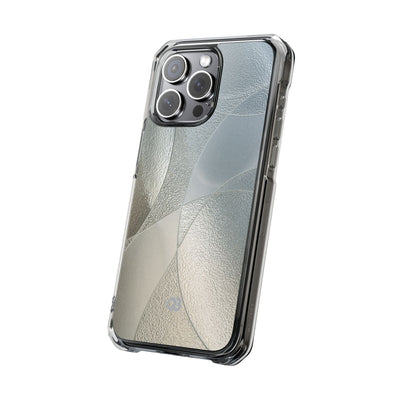 Silver Impact MagSafe Phone Case for iPhone - Frosted Silver Mosaic