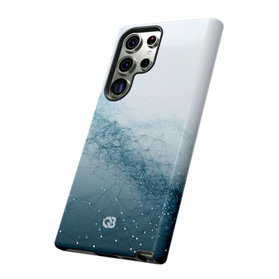Teal Tough Phone Case for Samsung - Cyan Vector Lattice