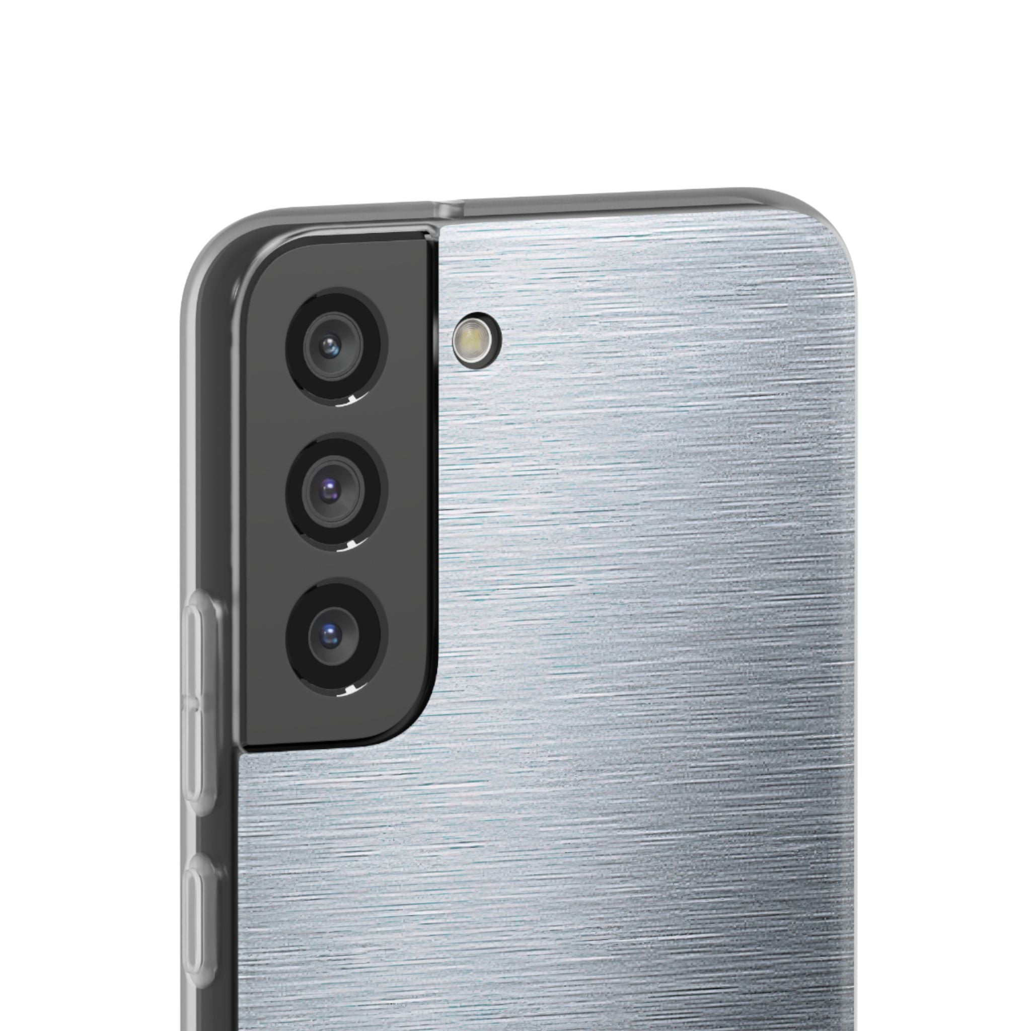 Silver Lite Phone Case for Samsung - Satin Chrome Grain