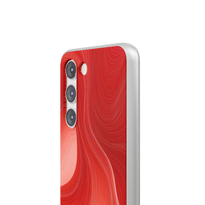 Red Lite Phone Case for Samsung - Crimson Silk Strands