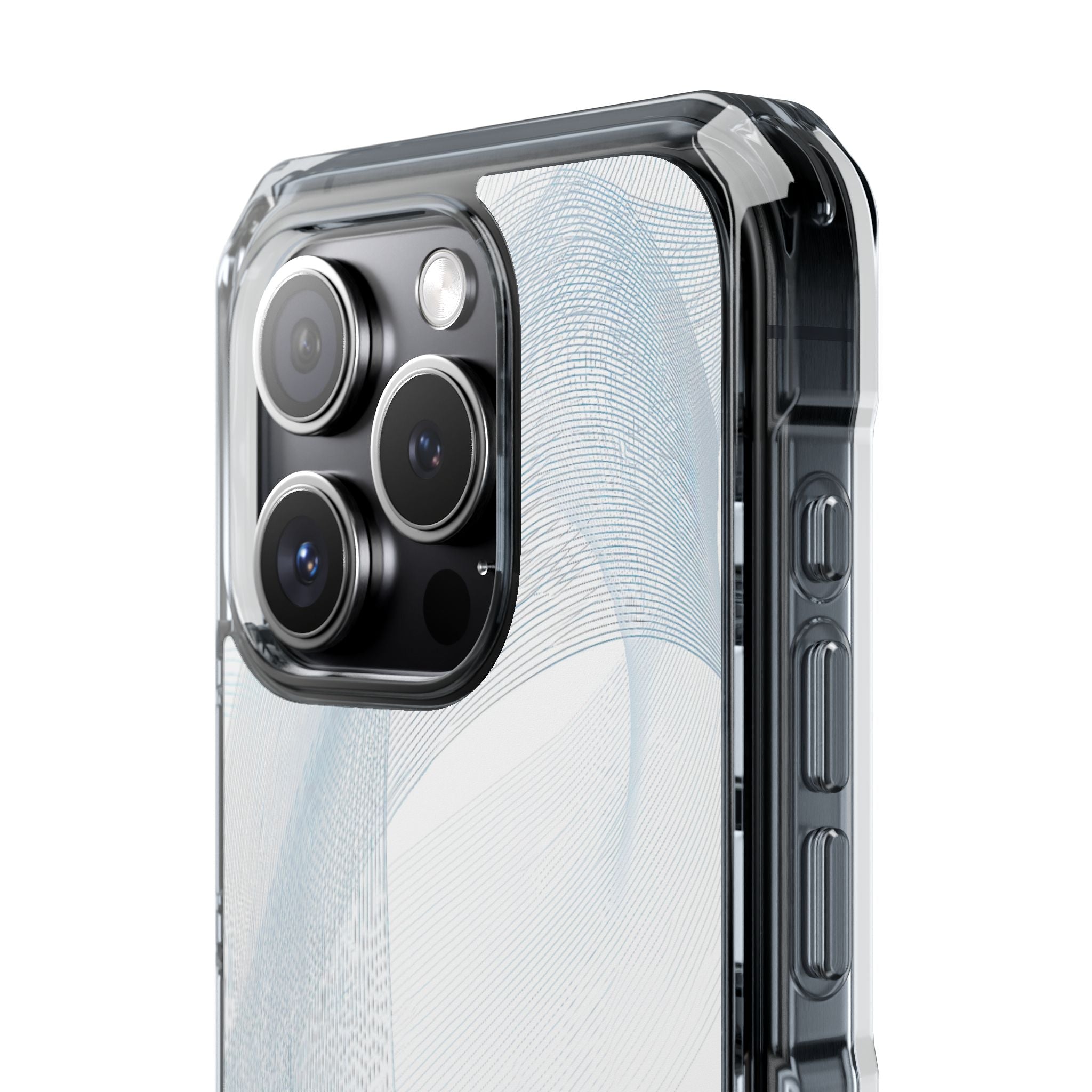 White Impact MagSafe Phone Case for iPhone - Arctic Line Current