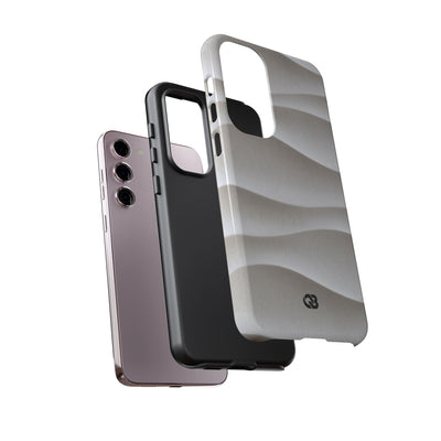 White Tough Phone Case for Samsung - Arctic Flow Ridges