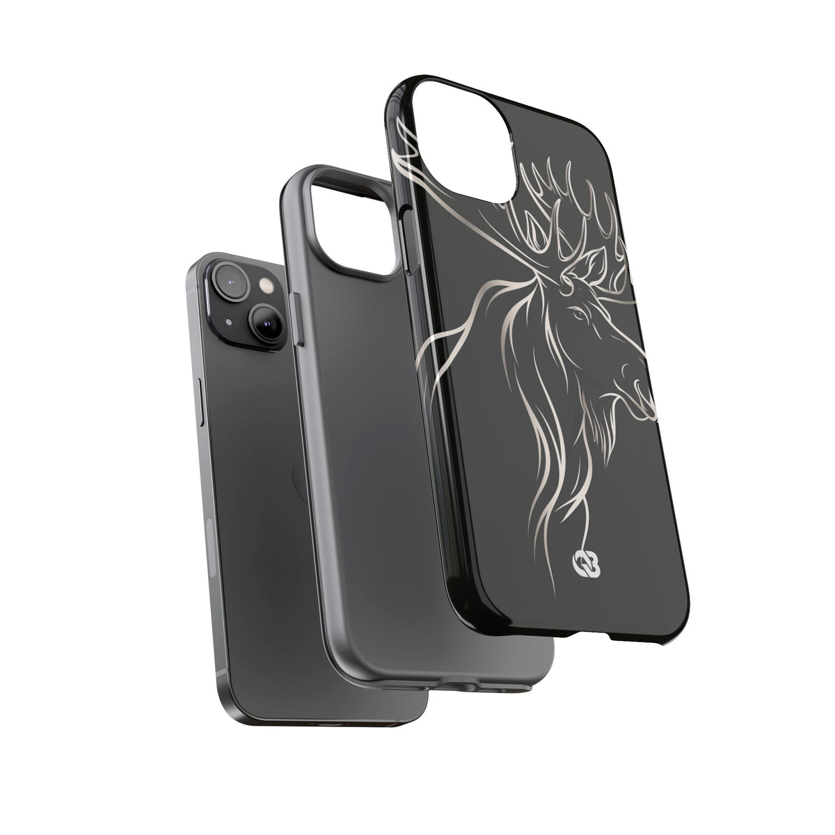Nordic Moose Contour · Tough Phone Case for iPhone · Black