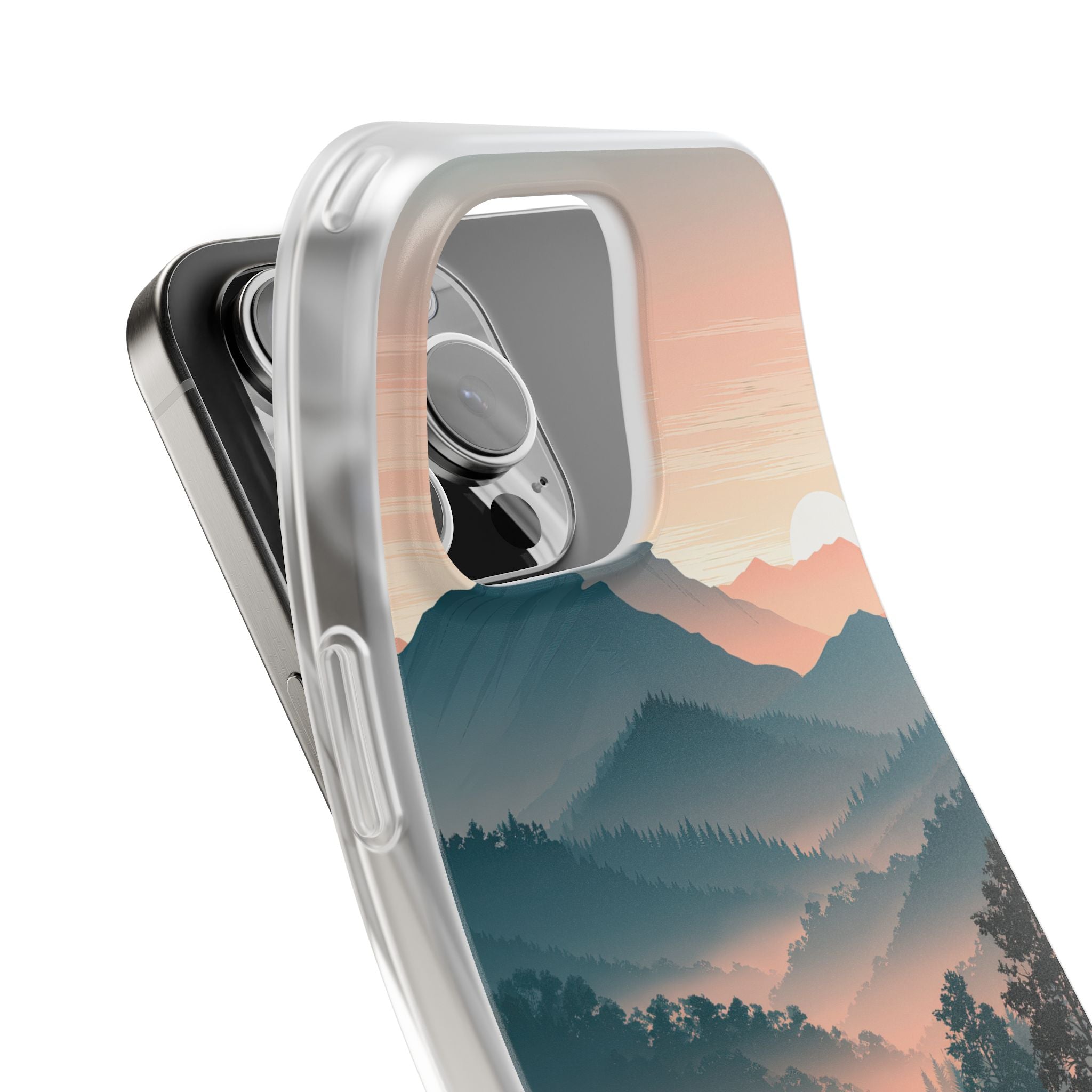 Teal Lite Phone Case for iPhone - Alpine Teal Horizon