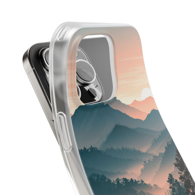 Teal Lite Phone Case for iPhone - Alpine Teal Horizon