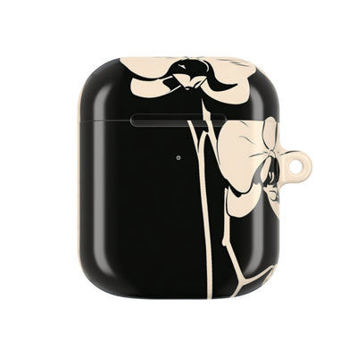 Nocturne Orchid · Hard Case for AirPods & AirPods Pro · Black