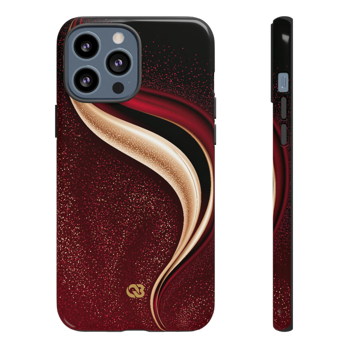 Gilded Crimson Flow · Tough Phone Case for iPhone · Red