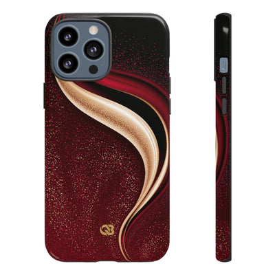 Gilded Crimson Flow · Tough Phone Case for iPhone · Red