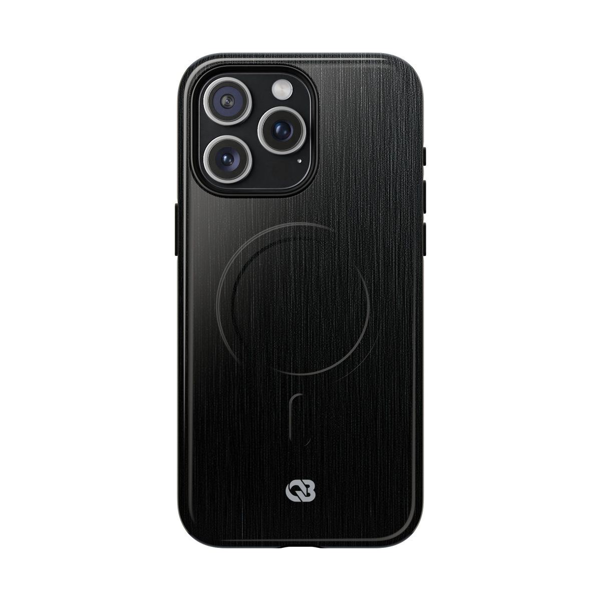 Obsidian Brushed Steel · Tough 2.0 Magnetic Phone Case for iPhone · Black