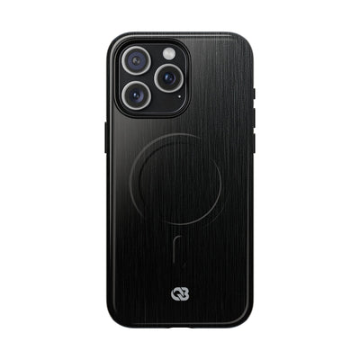Obsidian Brushed Steel · Tough 2.0 Magnetic Phone Case for iPhone · Black