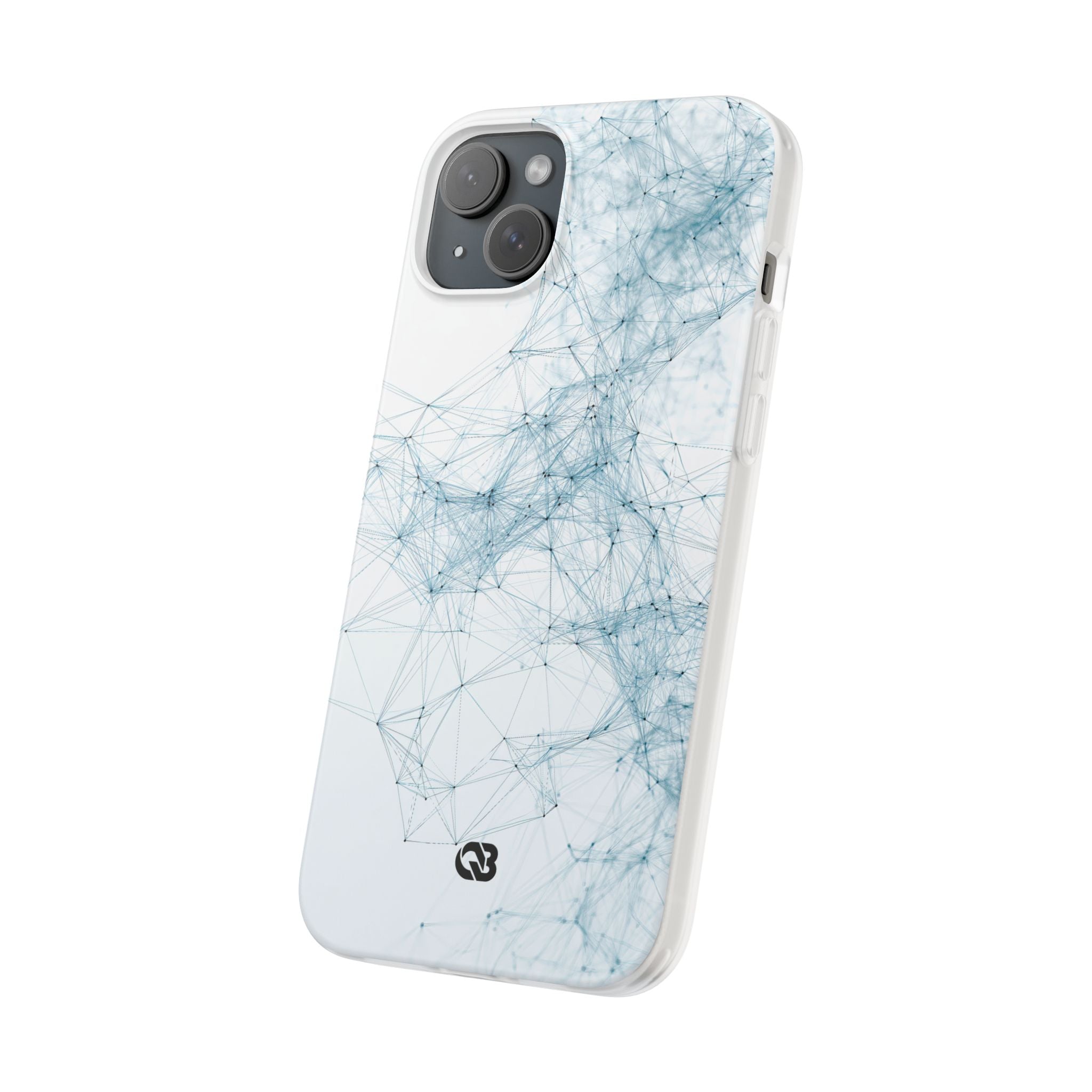 Blue Lite Phone Case for iPhone - Glacial Neural Web