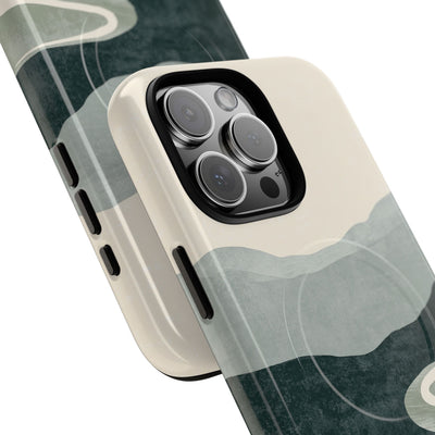 Green Tough 2.0 Magsafe Phone Case for iPhone - Misty Sage Valley