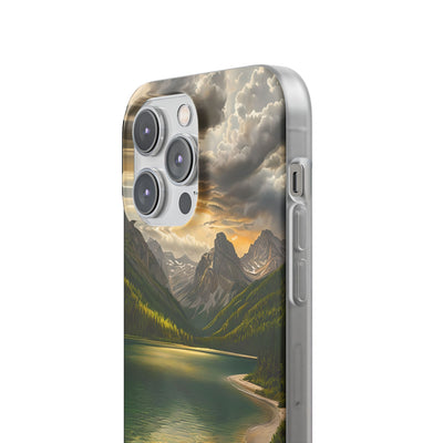 Gilded Mountain Lake · Soft Phone Case for iPhone
