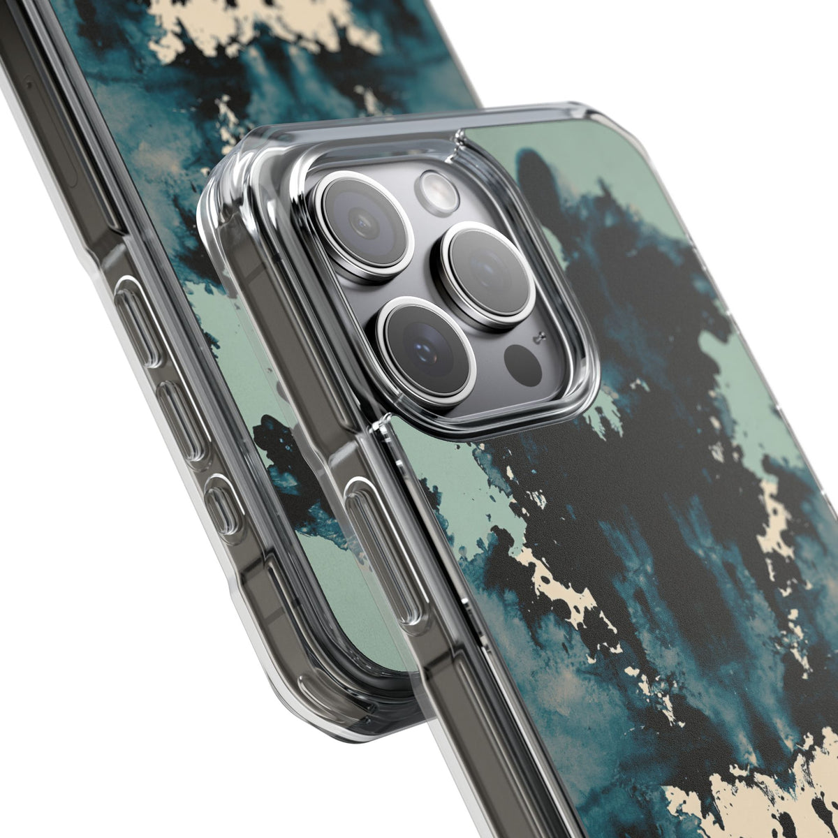 Rorschach Ink Void · Clear Impact Magnetic Phone Case for iPhone ·  Black
