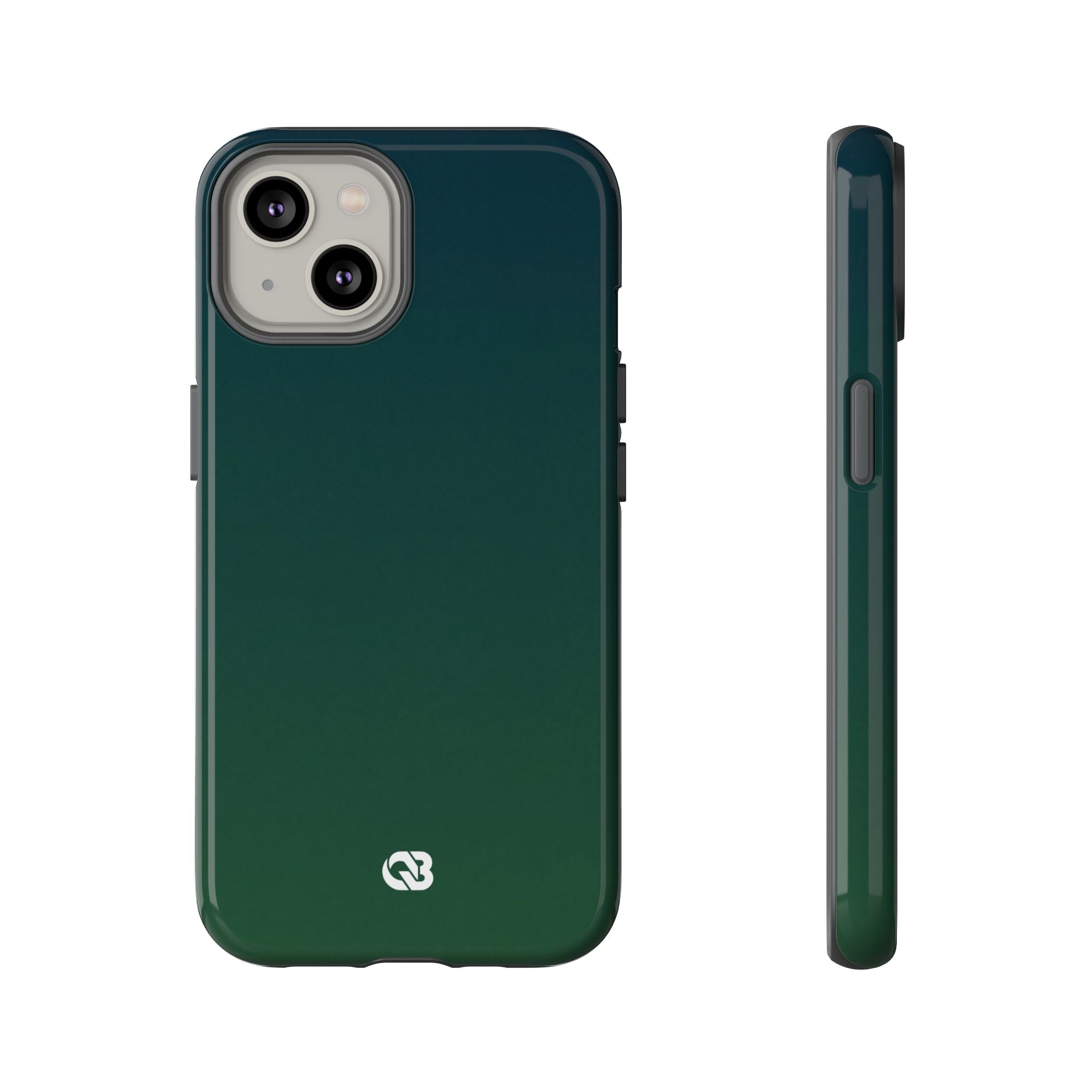 Green Tough Phone Case for iPhone - Midnight Pine Horizon