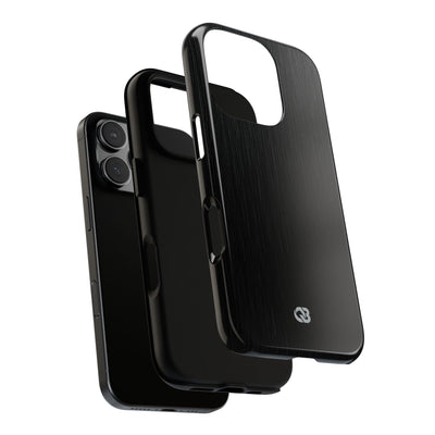Obsidian Brushed Steel · Tough Phone Case for iPhone · Black