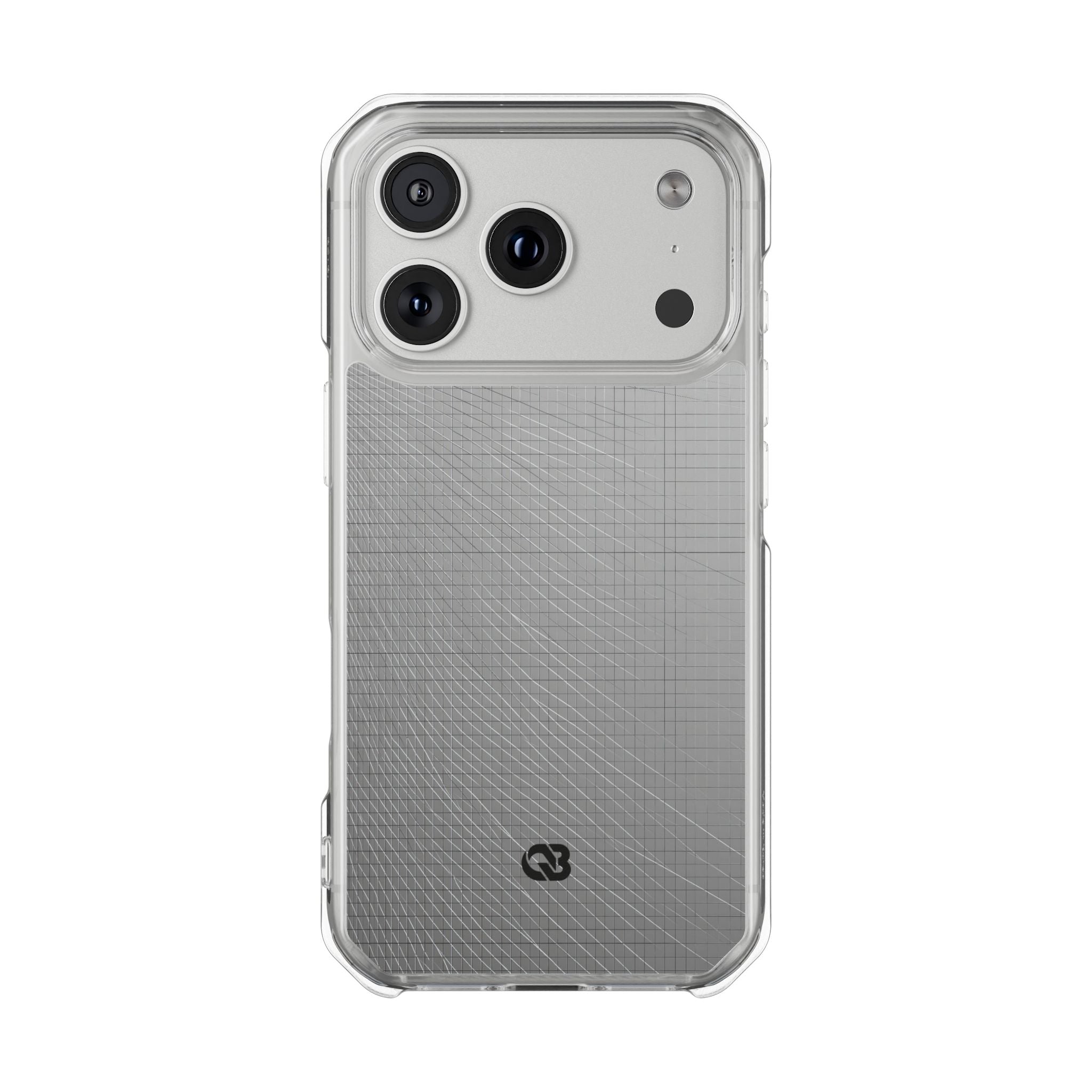 Grey Impact MagSafe Phone Case for iPhone - Chrome Mesh Warp