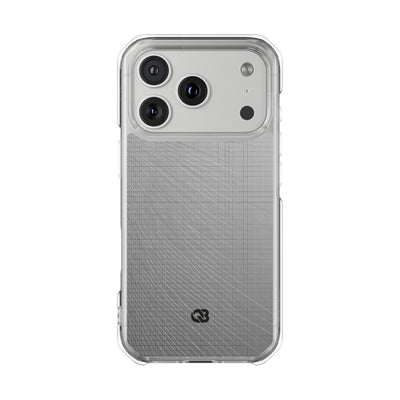 Grey Impact MagSafe Phone Case for iPhone - Chrome Mesh Warp