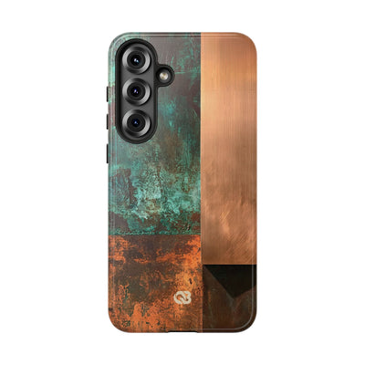 Teal Tough Phone Case for Samsung - Verdigris Copper Slab