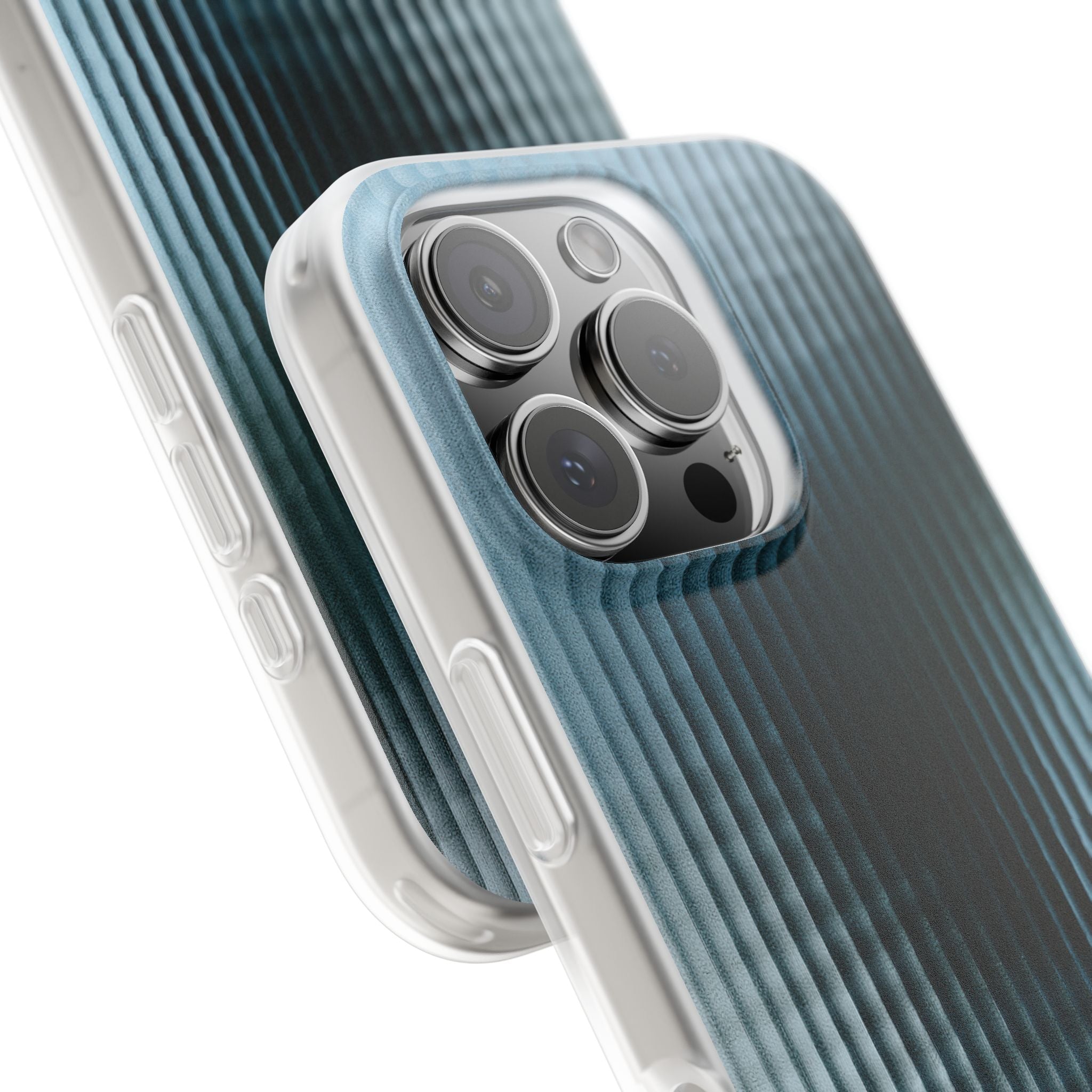 Blue Lite Phone Case for iPhone - Glacial Reeded Glass