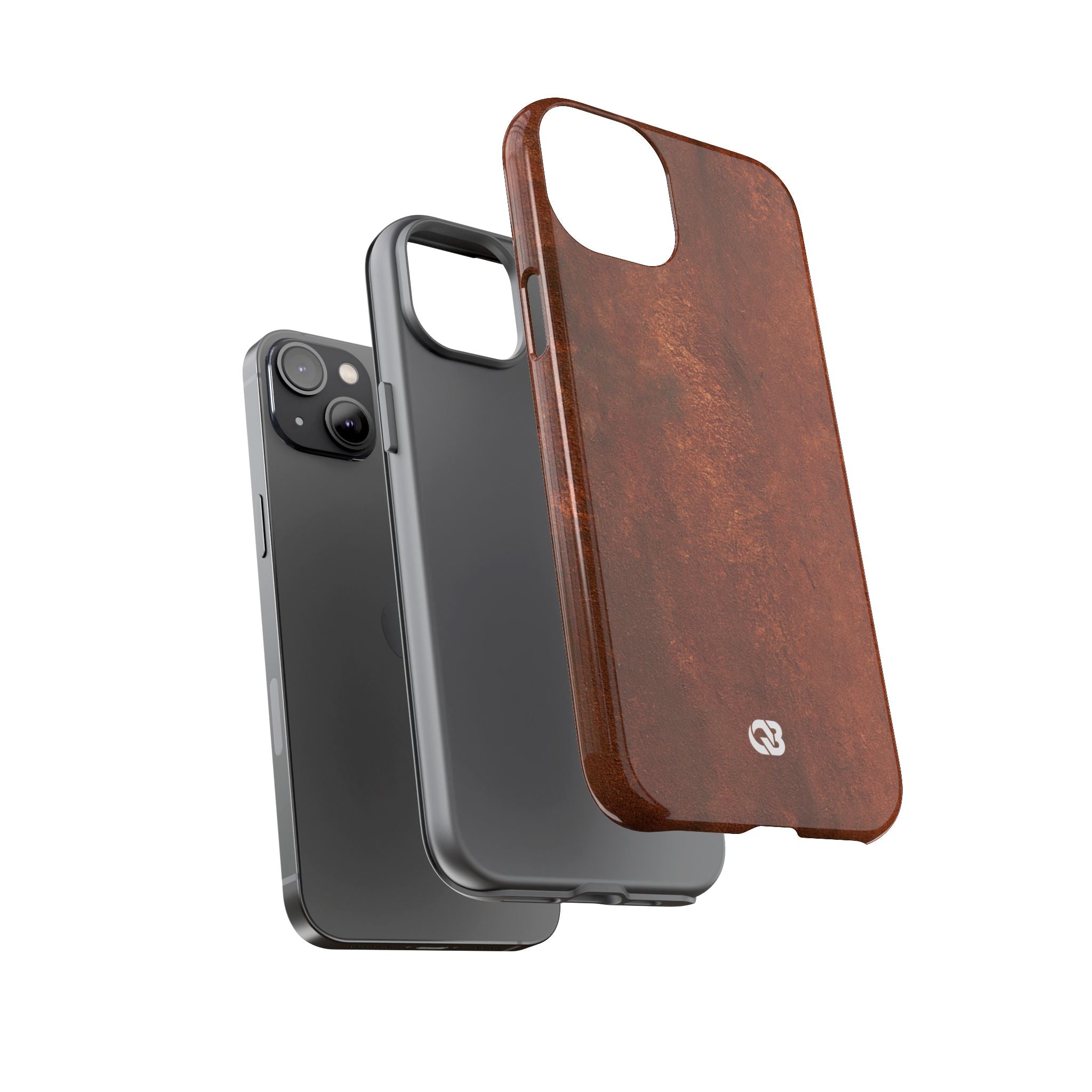 Orange Tough Phone Case for iPhone - Oxidized Iron Crust