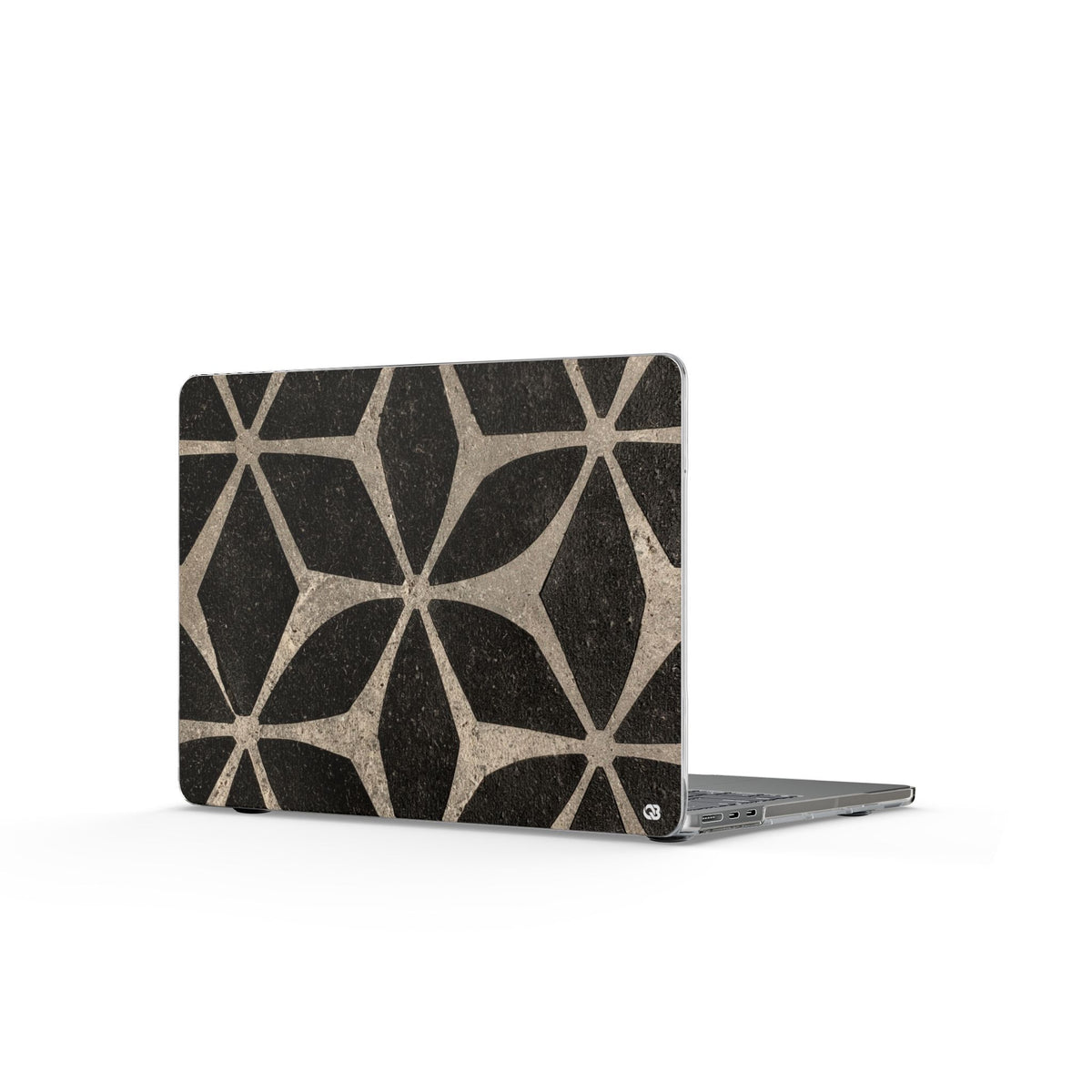 Concrete Mosaic Star · Clear Hard Case for MacBook · Black