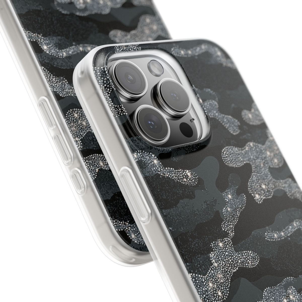 Glitter Shadow Camo · Lite Phone Case for iPhone ·  Black
