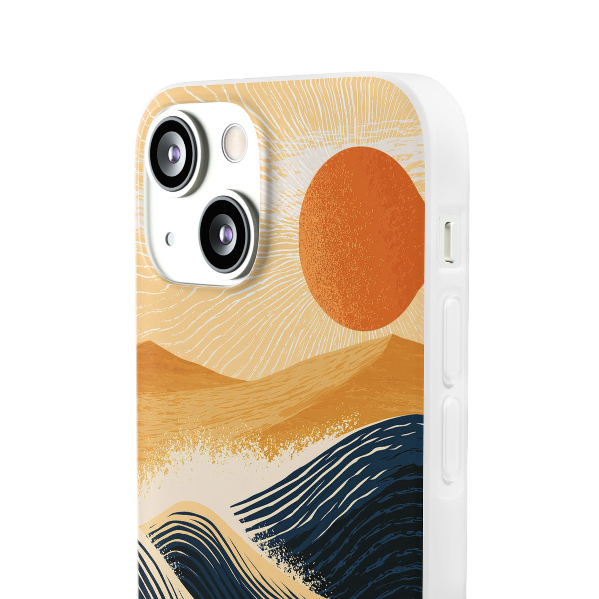 Golden Horizon Waves · Lite Phone Case for iPhone ·  Blue