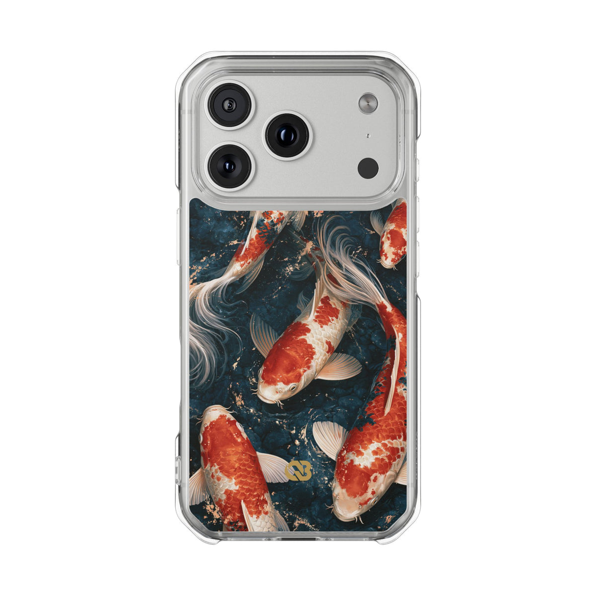Imperial Nishikigoi · Clear Impact Magnetic Phone Case for iPhone ·  Blue