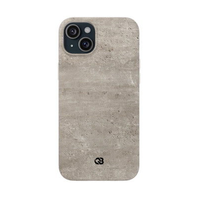 Grey Lite Phone Case for iPhone - Brutalist Stone Grit