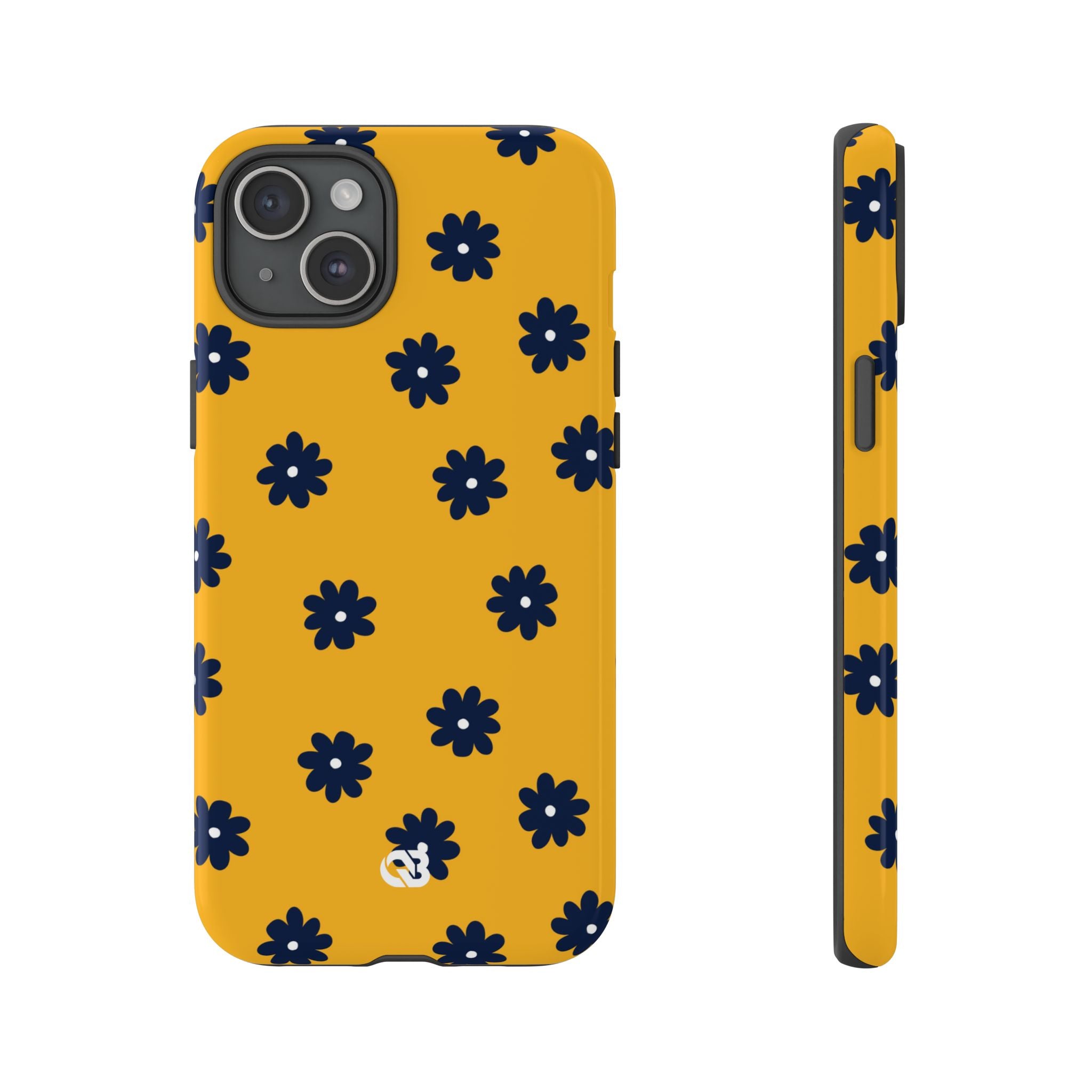 Navy Daisy Mustard · Tough Phone Case for iPhone