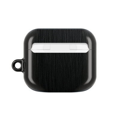 Obsidian Brushed Steel · Hard Case for AirPods & AirPods Pro · Black