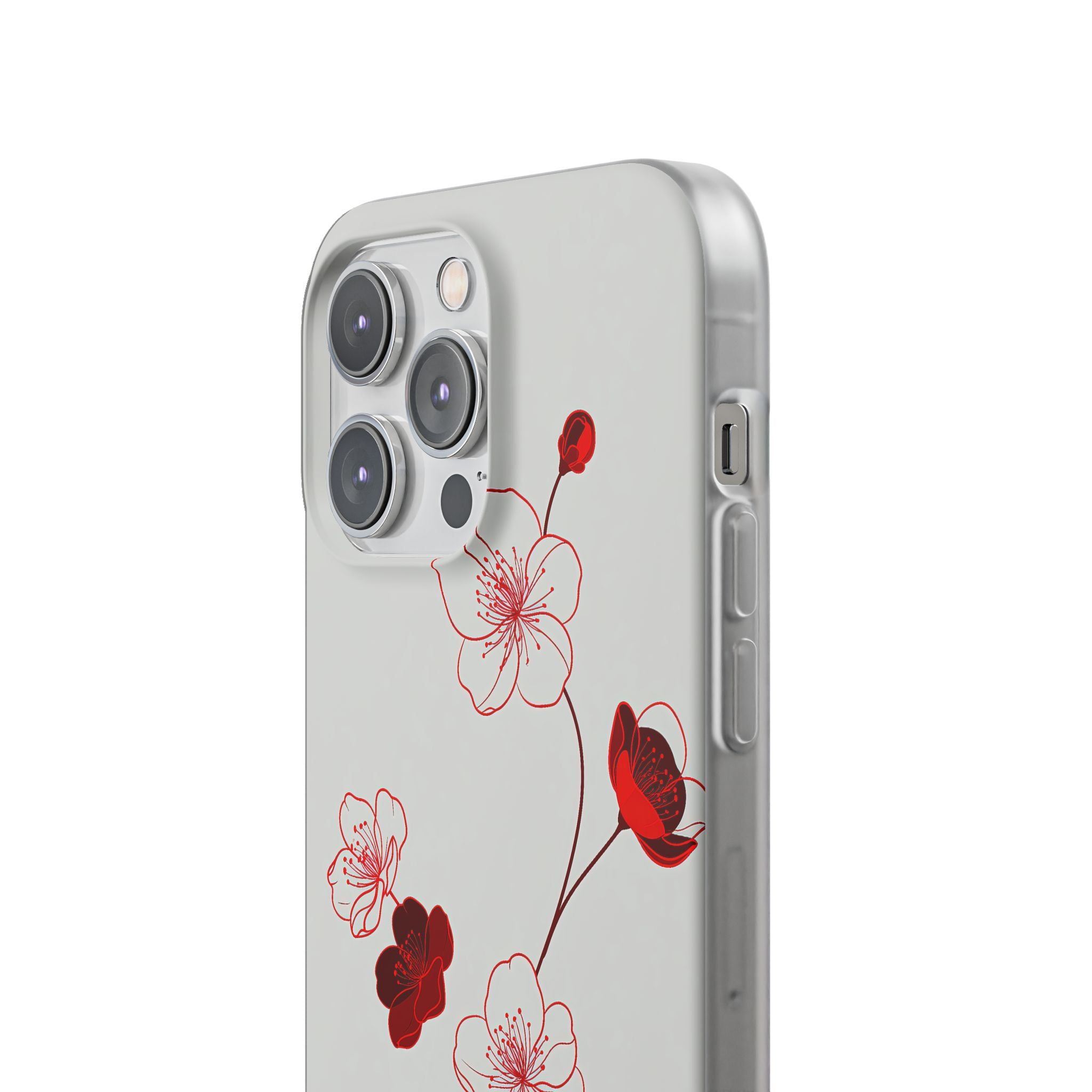 Red Lite Phone Case for iPhone - Kyoto Ember Bloom