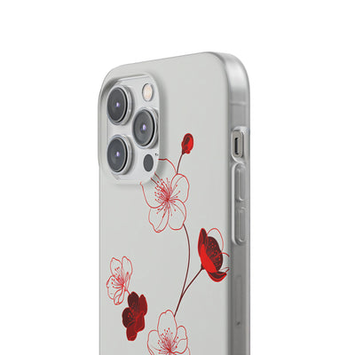 Red Lite Phone Case for iPhone - Kyoto Ember Bloom