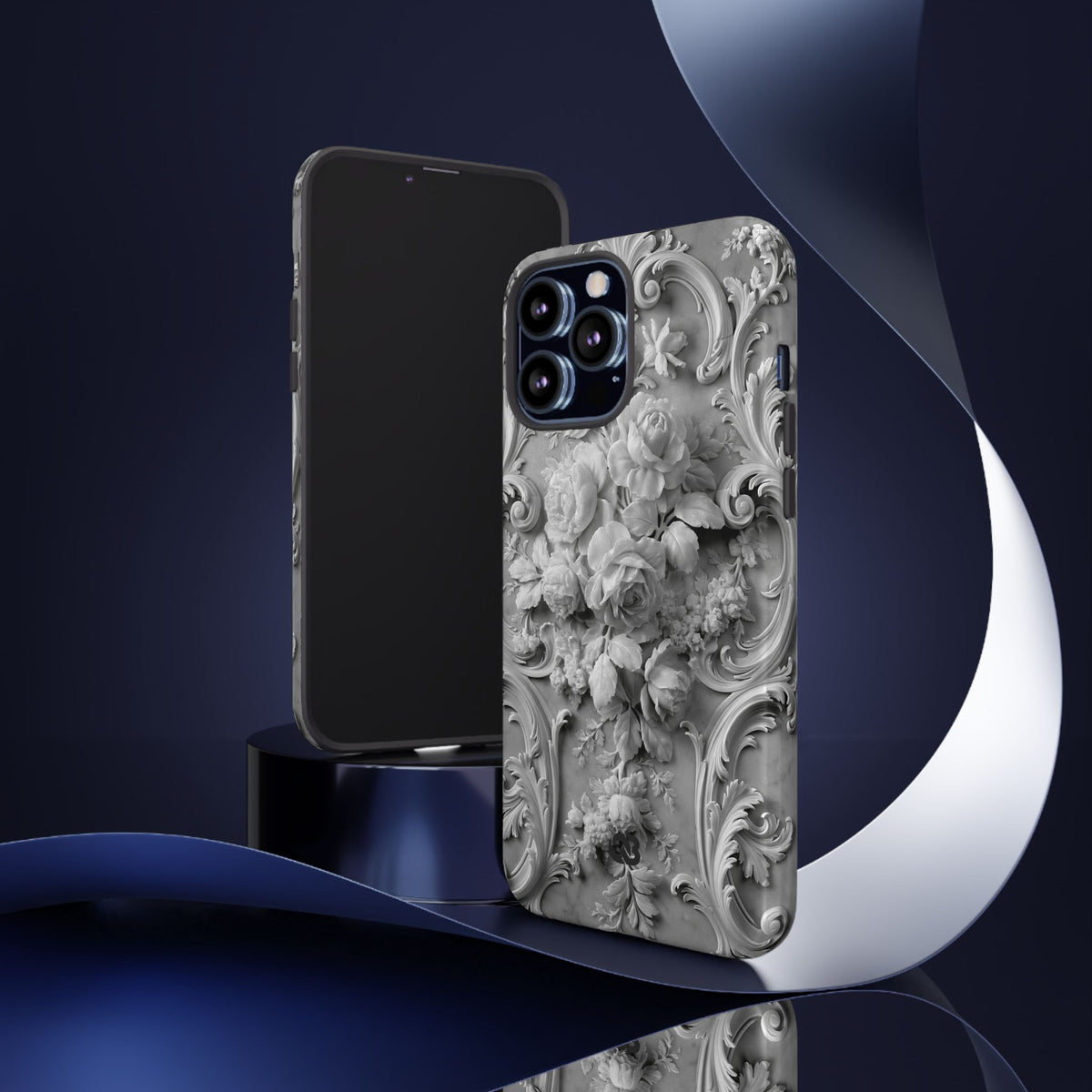 Rococo Marble Rose · Tough Phone Case for iPhone · White