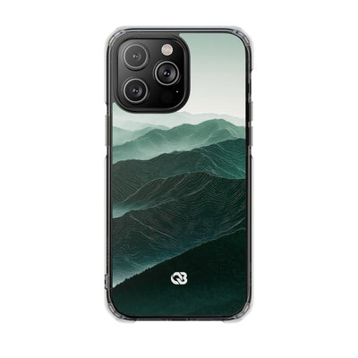 Alpine Mist · Clear Impact Magnetic Phone Case for iPhone · Green