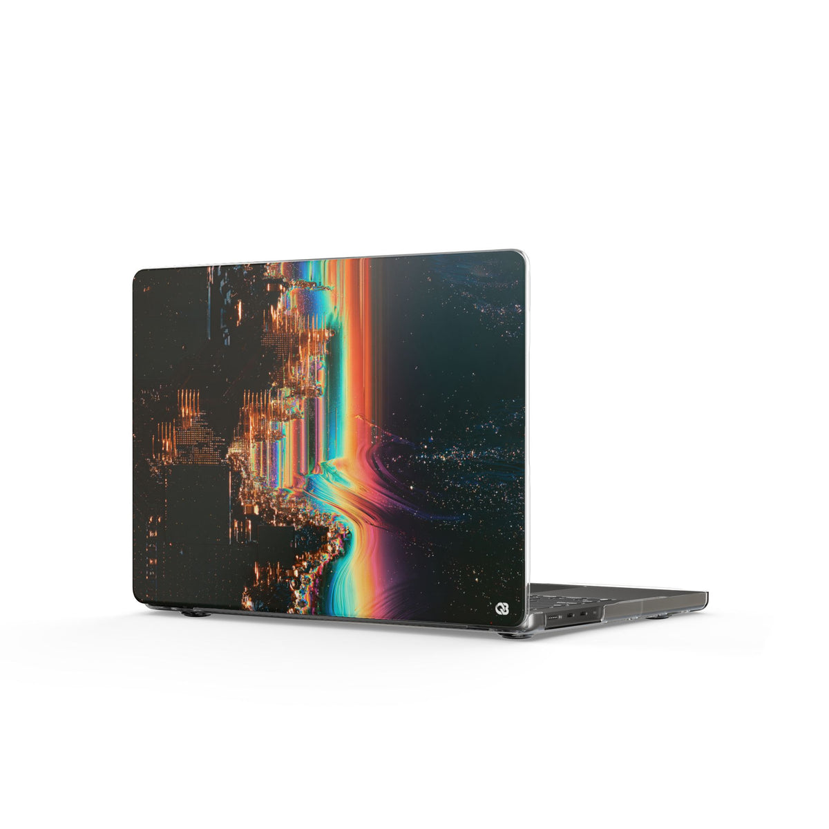 Prismatic Circuit · Clear Hard Case for MacBook · Black