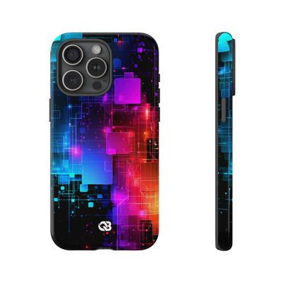 Spectral Circuit Grid · Tough Phone Case for iPhone · Black