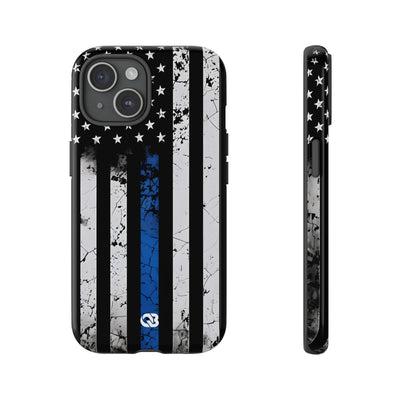 Gritty Cobalt Flag · Tough Phone Case for iPhone