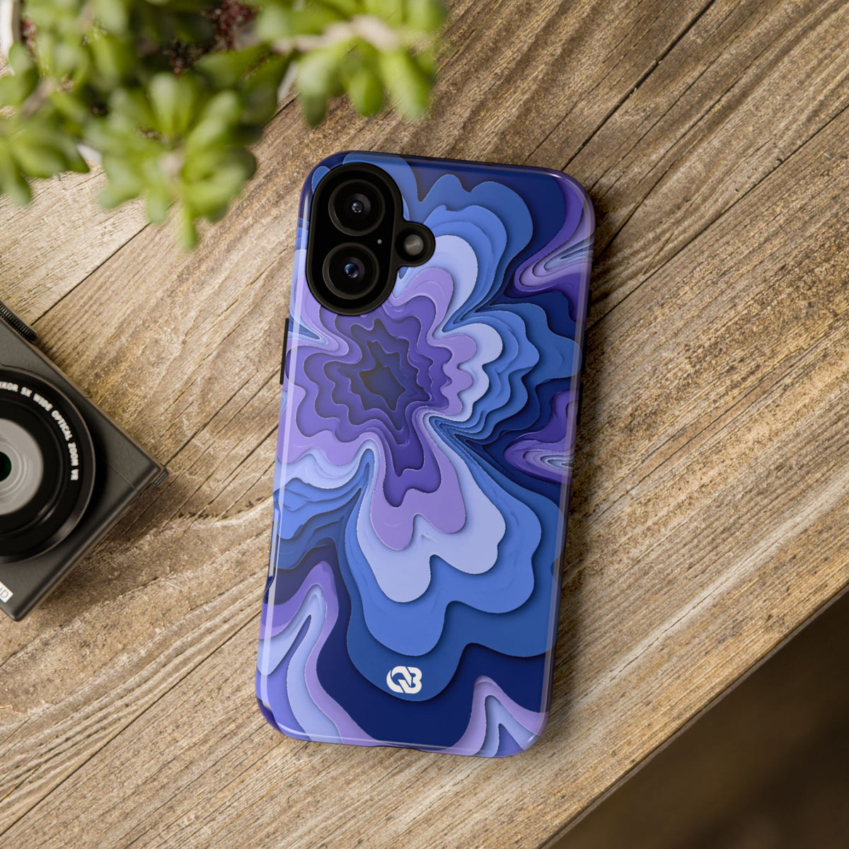 Periwinkle Strata Bloom · Tough Phone Case for iPhone · Purple