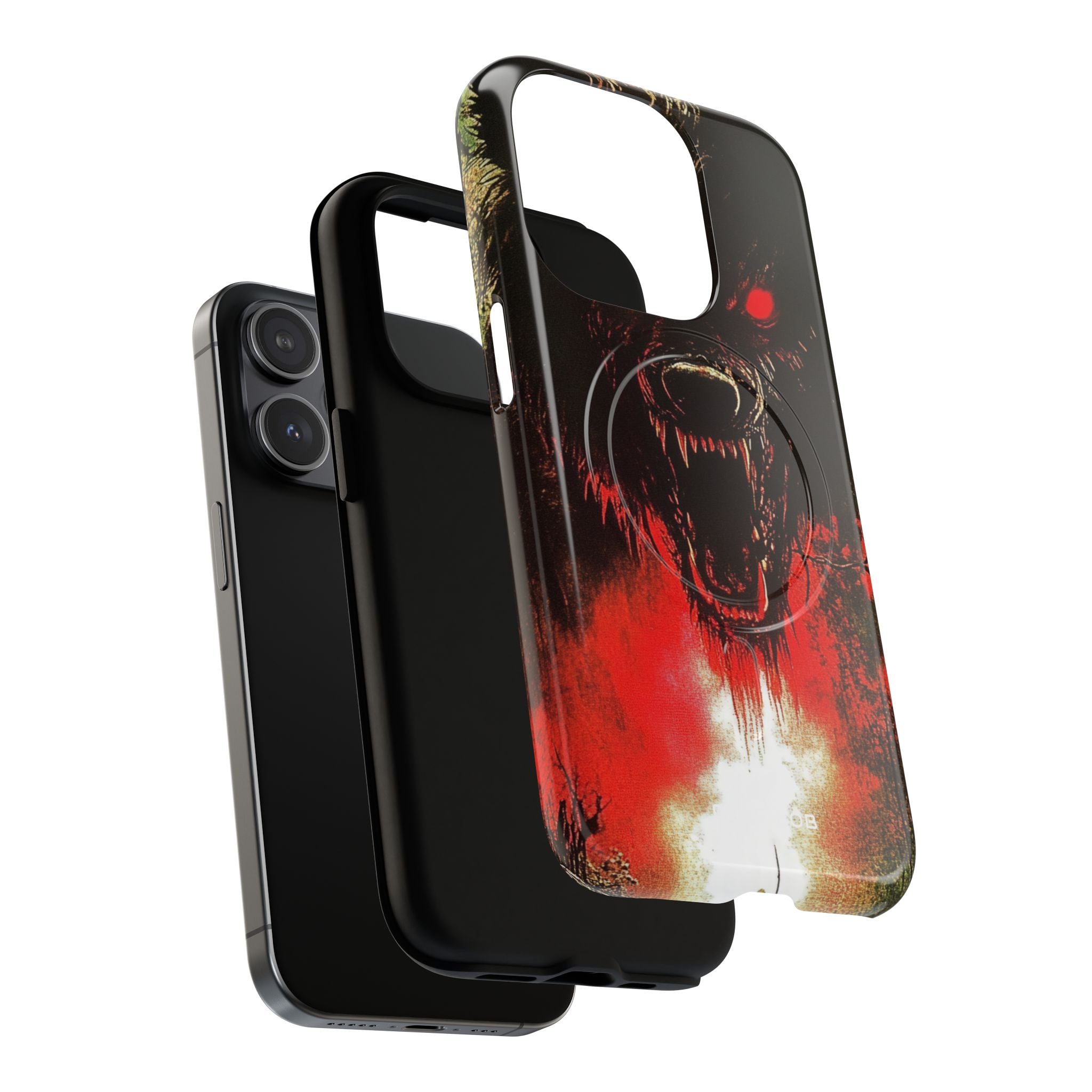 Crimson Wolf iPhone 15 Pro Cover - Tough+