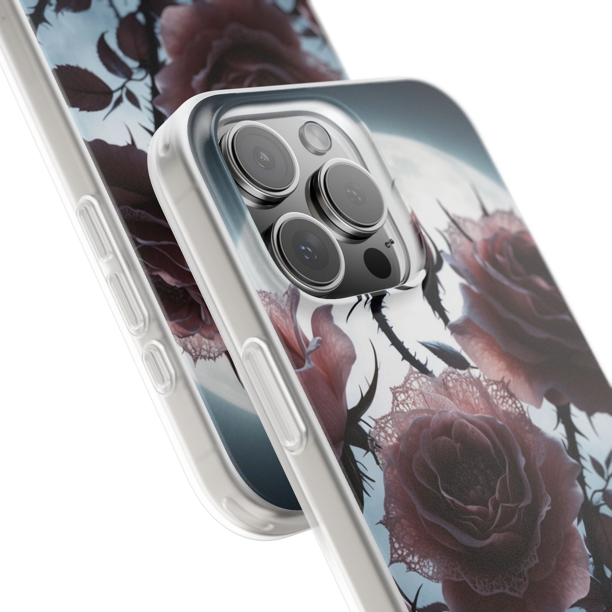 Lunar Lace Petals · Soft Coque de téléphone pour iPhone