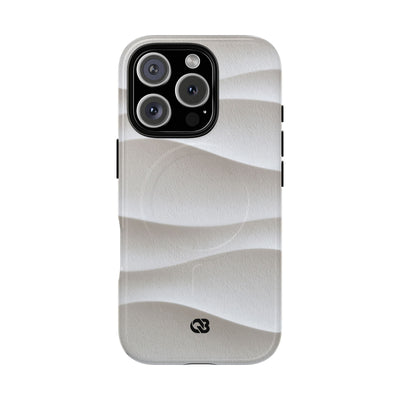 White Tough 2.0 Magsafe Phone Case for iPhone - Arctic Flow Ridges