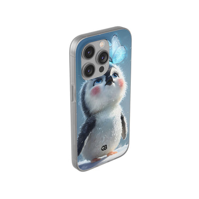 Frosty Penguin Glow · Soft Phone Case for iPhone