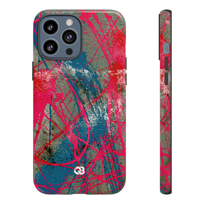 Neon Static Drip · Tough Phone Case for iPhone · Pink