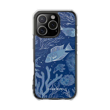 Navy Scale Reef iPhone 16 Pro Case - Impact