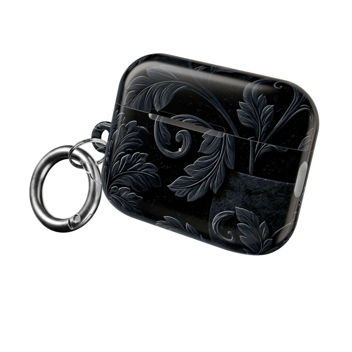 Obsidian Damask · Hard Case for AirPods & AirPods Pro · Black